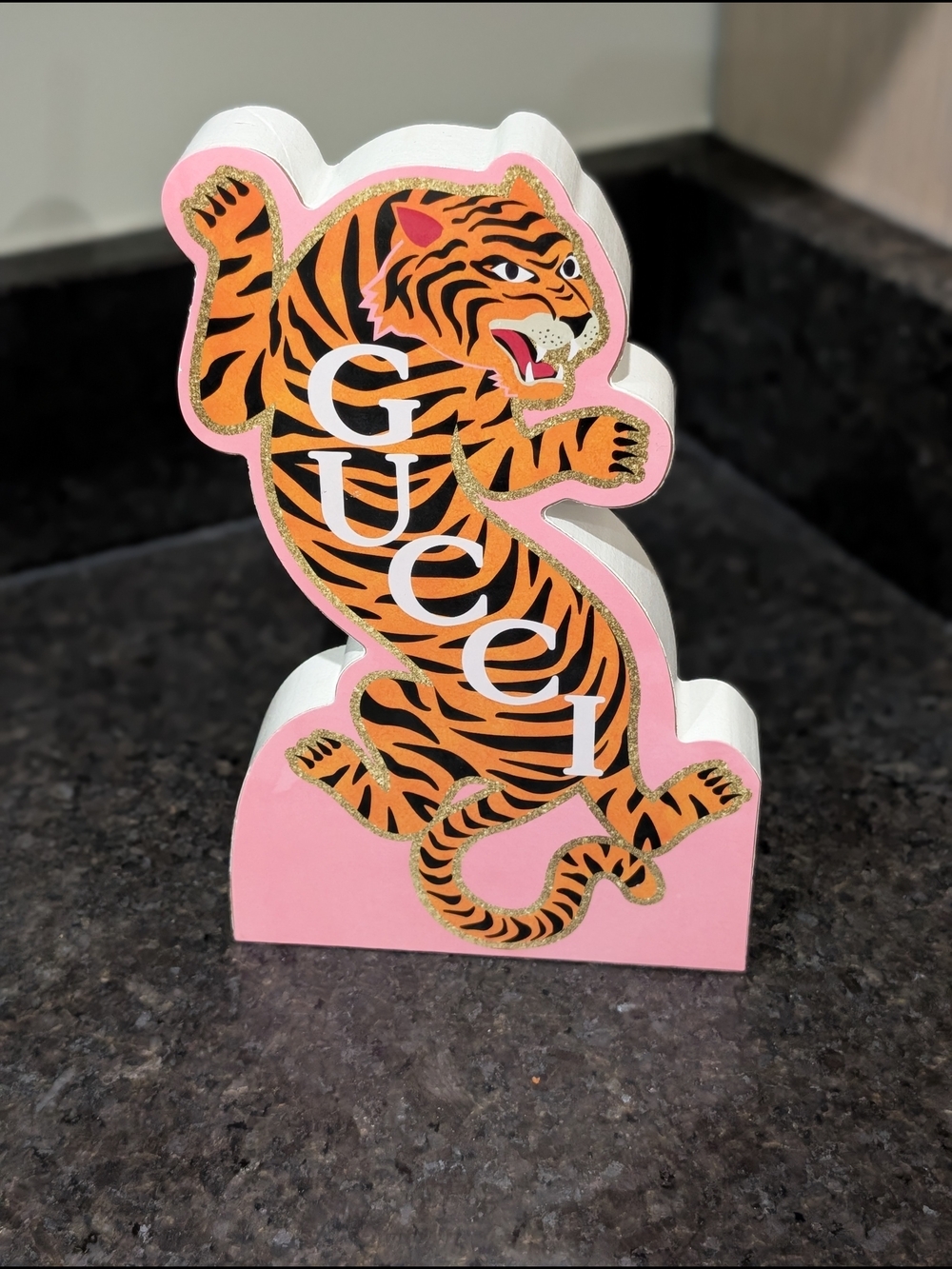 Luxury Pink Tiger Decorative Accent